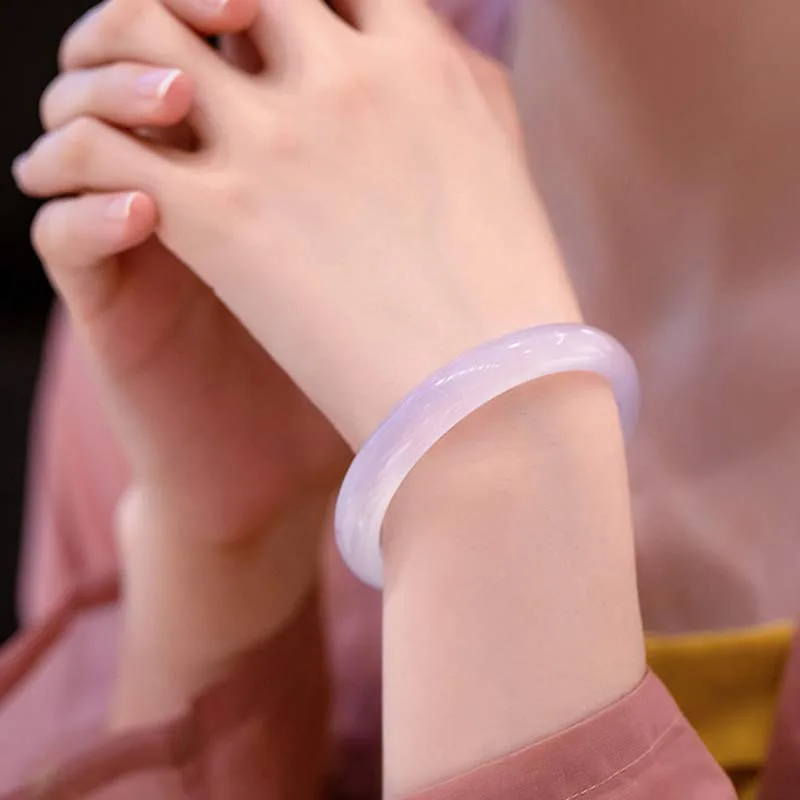 Mythstone Natural Chalcedony Harmony Positive Bracelet Bangle - Image 16