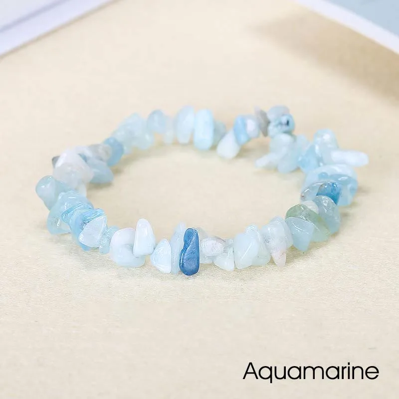 Natural Irregular Shape Crystal Stone Warmth Soothing Bracelet - Image 39