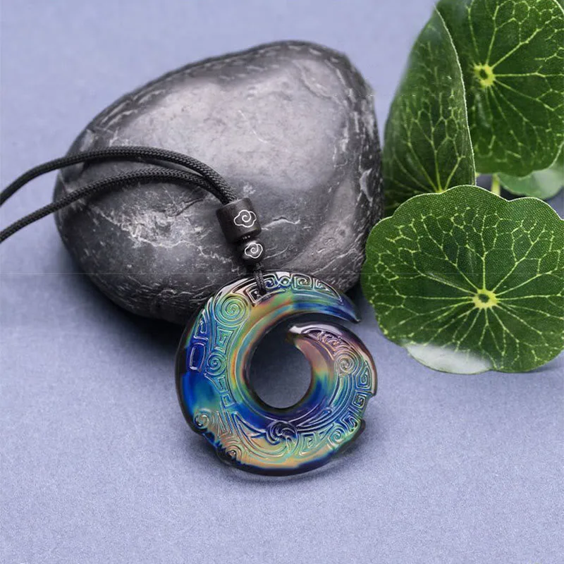 Color-Changing One's Luck Improves Design Pattern Liuli Crystal Necklace Pendant - Image 5