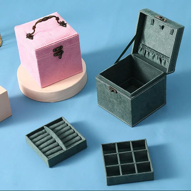 Mythstone Jewelry Box Organizer Three-Layer Jewelry Storage Box Flannel Gift Box - Image 15