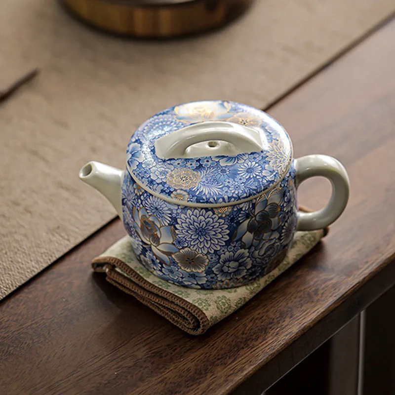 Mythstone Lotus Chrysanthemum Plum Blossom Flower Teacup Kung Fu Tea Cup Teapot - Image 17