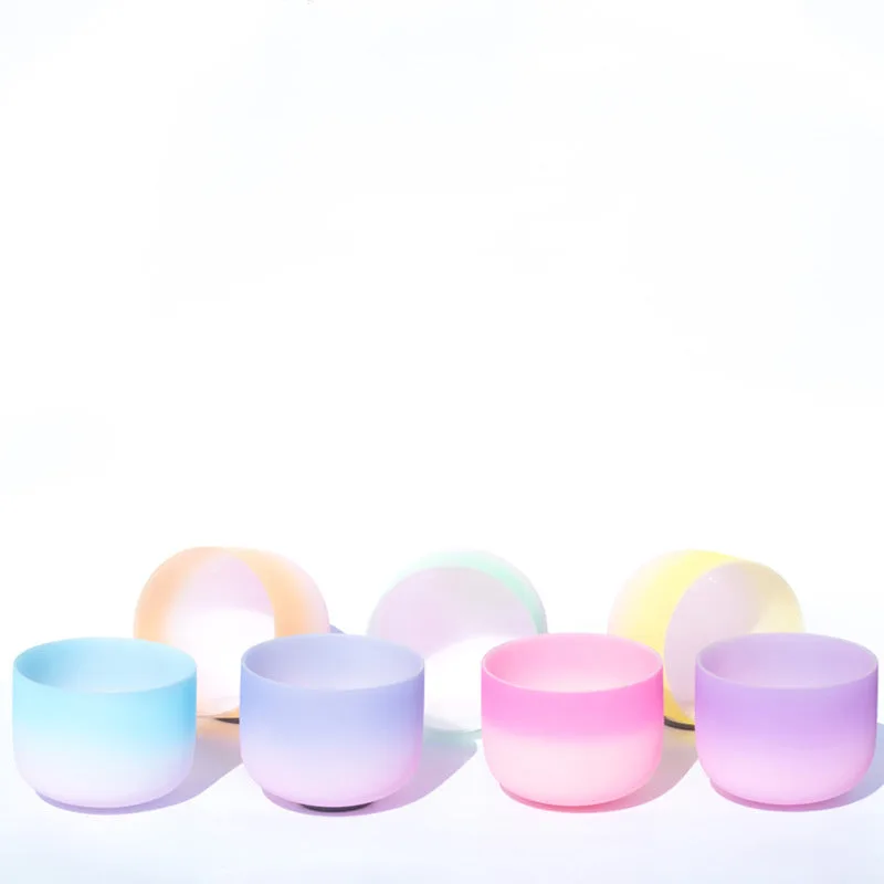 Mythstone Tibetan Crystal Sound Bowl Candy Color Handcrafted for Yoga and Mindfulness Meditation Singing Bowl - Image 2