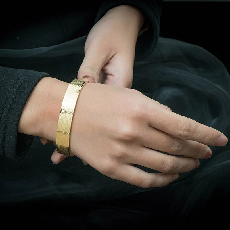 Mythstone Shurangama Mantra Engraving Titanium Steel Blessing Bracelet - Image 2