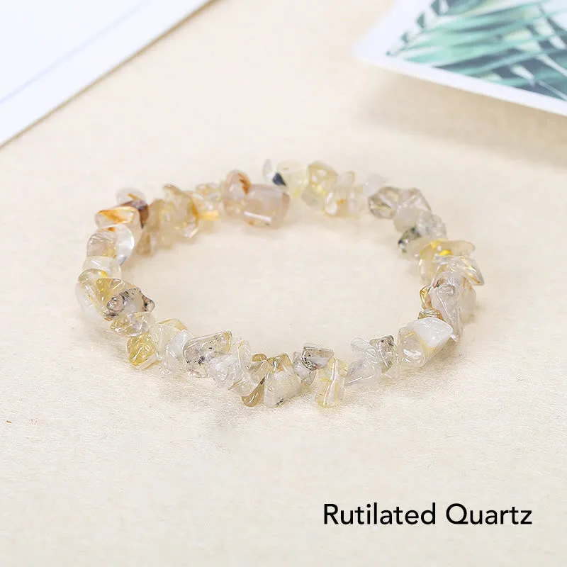 Natural Irregular Shape Crystal Stone Warmth Soothing Bracelet - Image 19