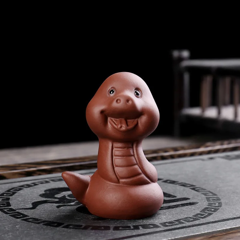 Mythstone Chinese Zodiac Purple Clay Wealth Ceramic Tea Pet Home Figurine Decoration - Image 11