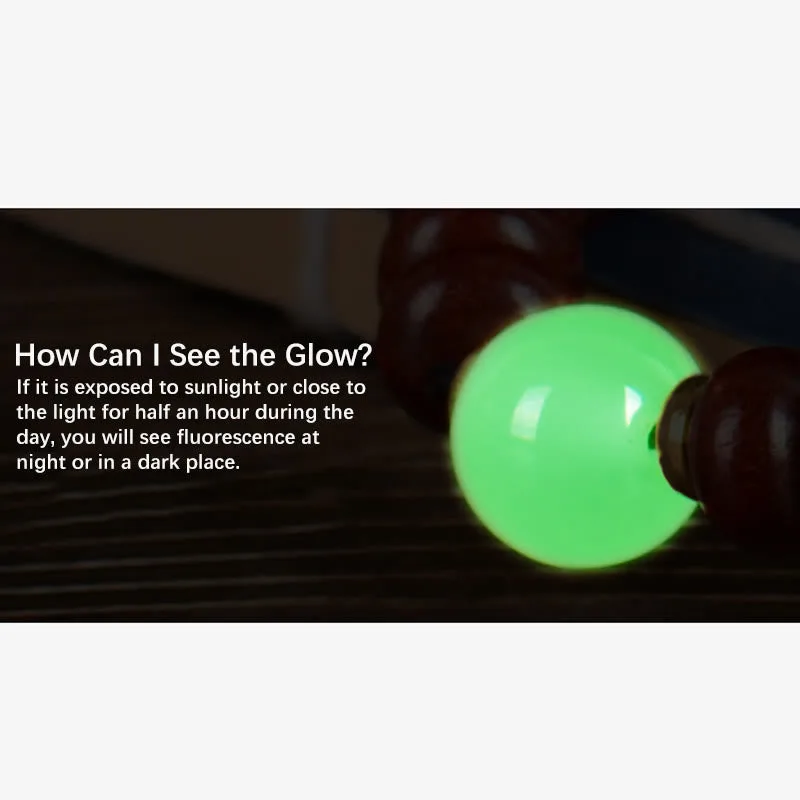 Mythstone Red Sandalwood Ebony Wood Green Sandalwood Luminous Lucky Bead Gourd Peace Key Chain - Image 18