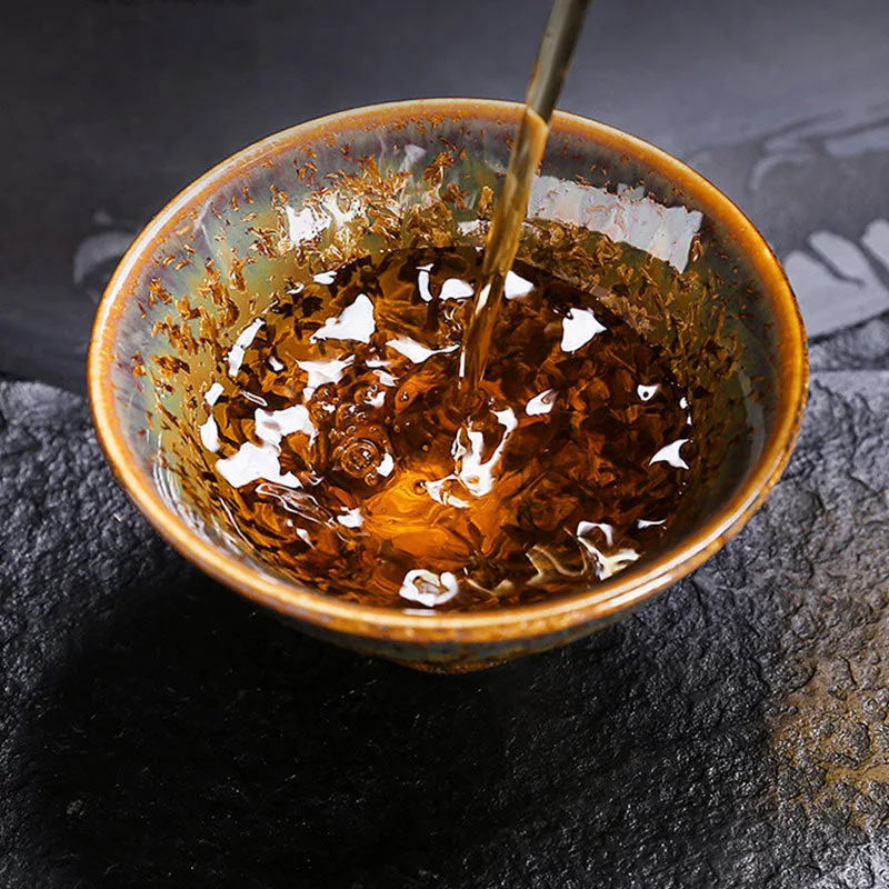 Mythstone Colorful Brown Ceramic Teacup Kung Fu Tea Cup Bowl - Image 11