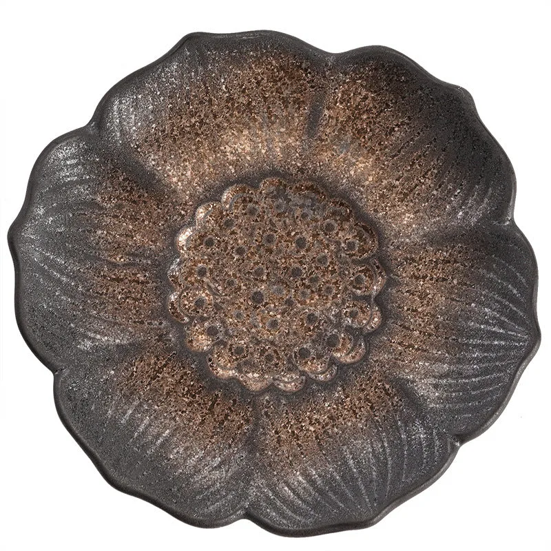 Mythstone Vintage Lotus Flower Ceramic Cup Mat Pad Tea Cup Coaster Kung Fu Tea Mat - Image 14