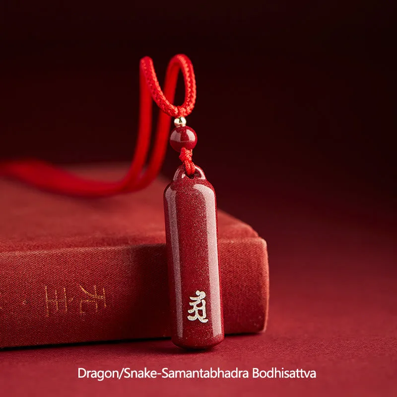 Mythstone Chinese Zodiac Natal Buddha Cinnabar Amulet Protection String Necklace Pendant - Image 24