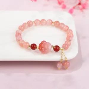 Mythstone Natural Yanyuan Agate Cat Claw Paw Positive Bracelet