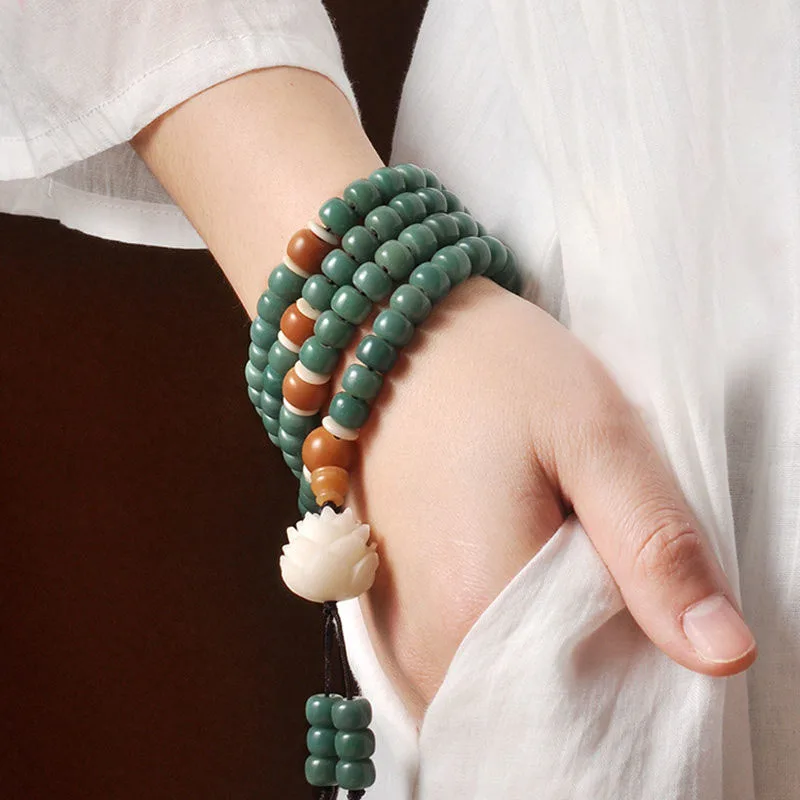 Mythstone Lotus Cyan Bodhi Seed Success Bracelet - Image 8