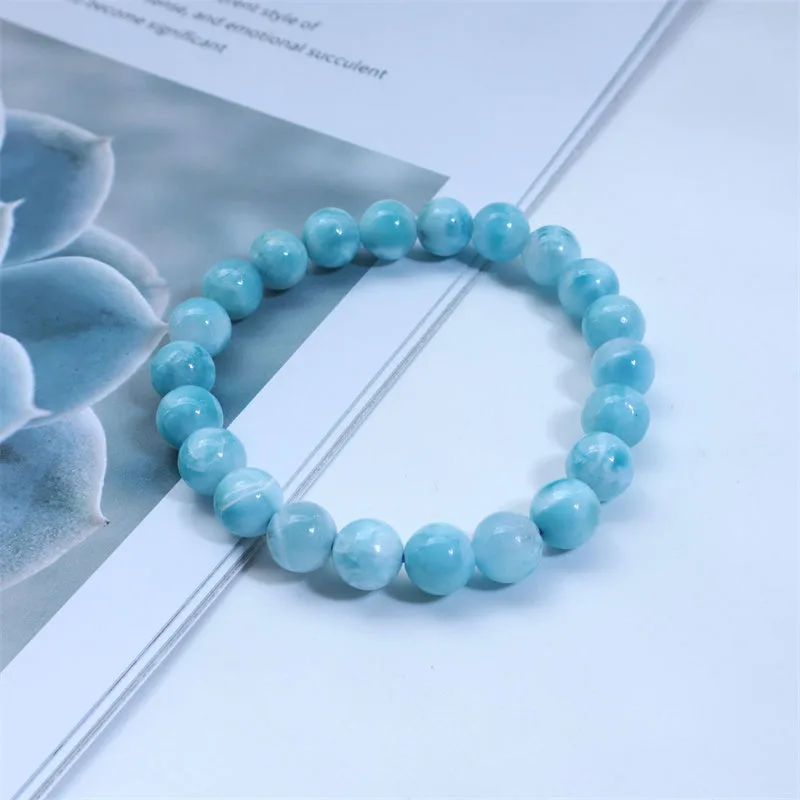 Mythstone Natural Larimar Wisdom Confidence Bracelet - Image 10