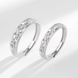 Mythstone 925 Sterling Silver PiXiu Balance Adjustable Couple Ring