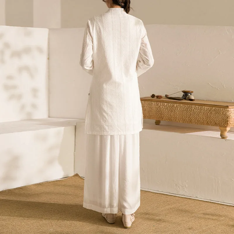 Mythstone 2Pcs Long Sleeve Yoga Clothing Meditation Clothing Top Pants Women's Set - Image 3