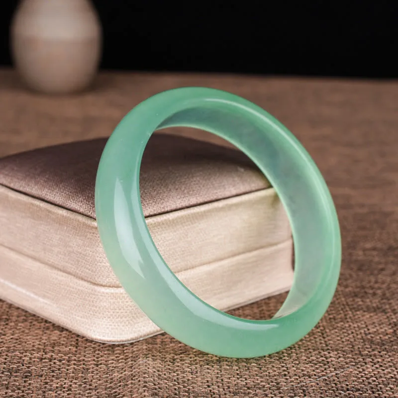 Mythstone Natural Jade Luck Healing Prosperity Bangle Bracelet - Image 6