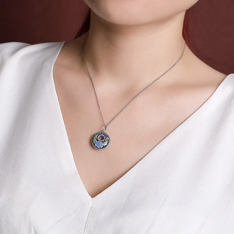 Mythstone - 999 Sterling Silver Koi Fish Fu Character Lotus Peace Buckle Wealth Necklace Pendant - Image 8