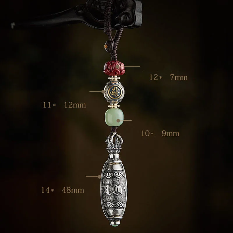 Mythstone 925 Sterling Silver Chinese Zodiac Natal Buddha Six True Words Blessing Keychain Decoration - Image 23