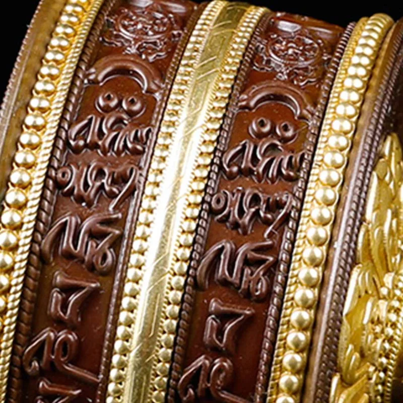 Mythstone Tibetan Prayer Wheel Six True Words Copper Balance Decoration - Image 10