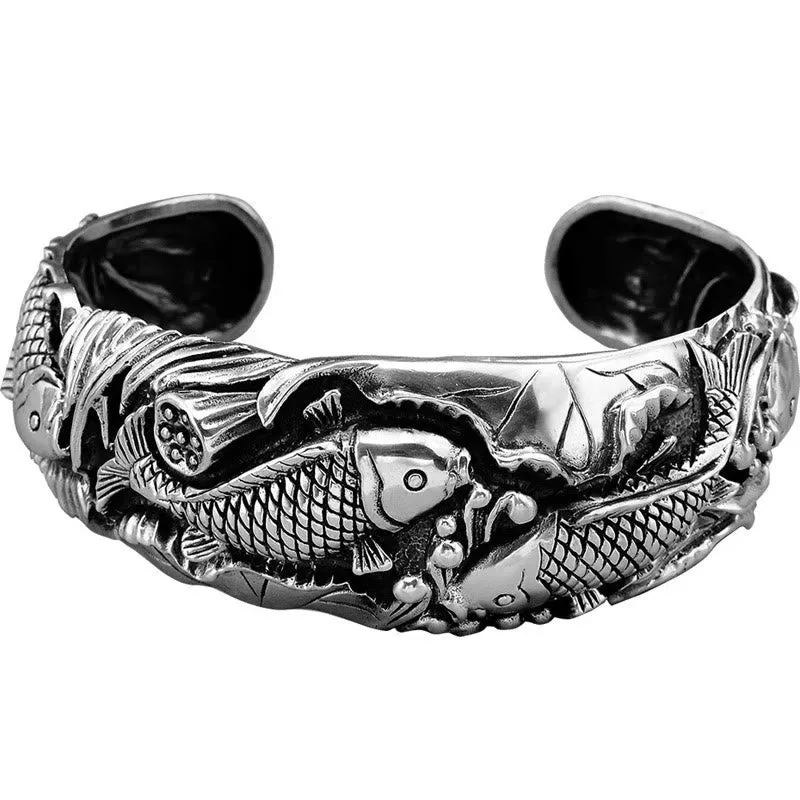Mythstone - Mythstone Koi Fish Lotus Luck Wealth Bracelet Bangle - Image 9
