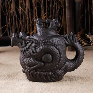 Mythstone Vintage Dragon Phoenix Ceramic Teapot