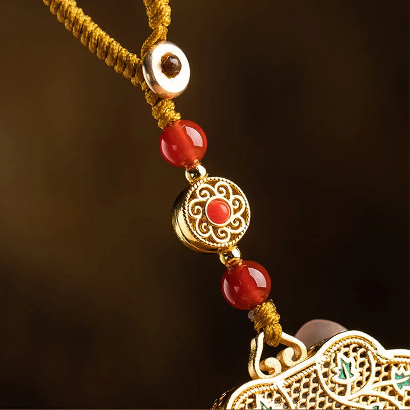 Mythstone Lock of Good Wishes Fu Character Luck Blessing Key Chain - Image 5