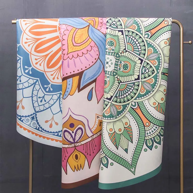 Mythstone Tibetan Lotus Mandala Enlightenment Foldable Natural Rubber Yoga Mat Decoration - Image 3