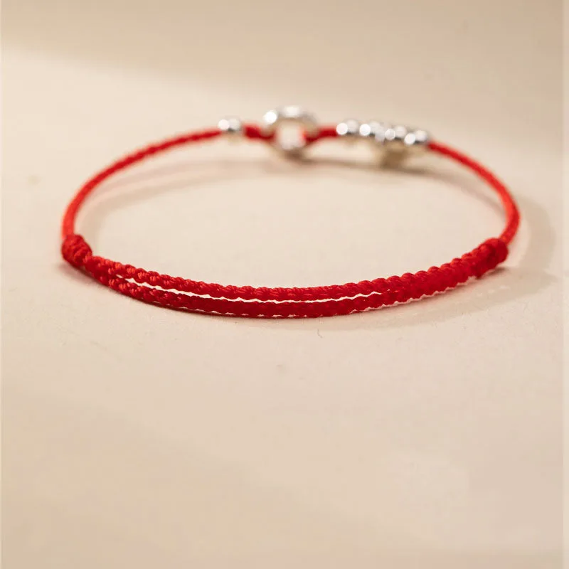 Mythstone 925 Sterling Silver Auspicious Clouds Peace Buckle Safe And Sound Bracelet Anklet - Image 9