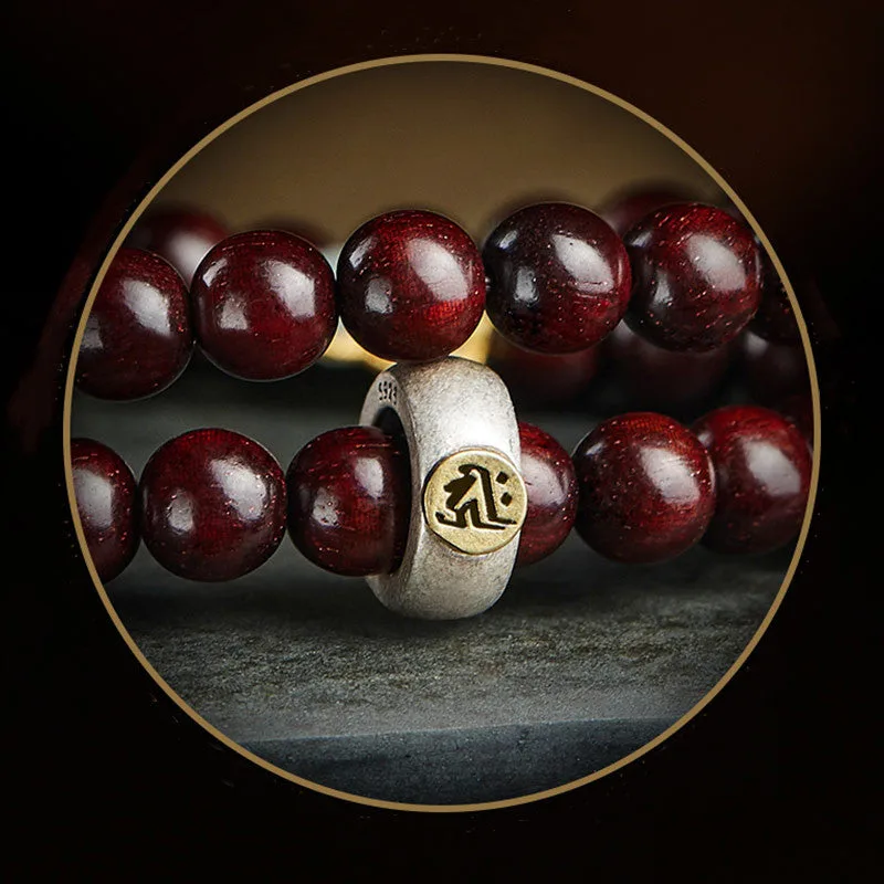 Mythstone Chinese Zodiac Natal Buddha Small Leaf Red Sandalwood Jade Red Agate PiXiu Sooth Bracelet - Image 29