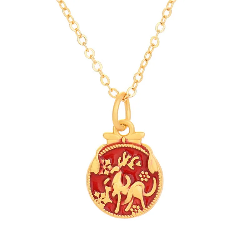 Mythstone Vintage Sika Deer Flowers Copper Healing Necklace Pendant - Image 5