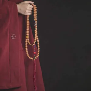 Mythstone 108 Mala Beads Bodhi Seed Dzi Bead Peace Tassel Bracelet