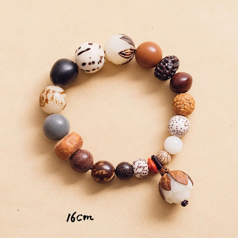 Mythstone Bodhi Seed Lotus Wisdom Peace Wrist Mala Bracelet - Image 8