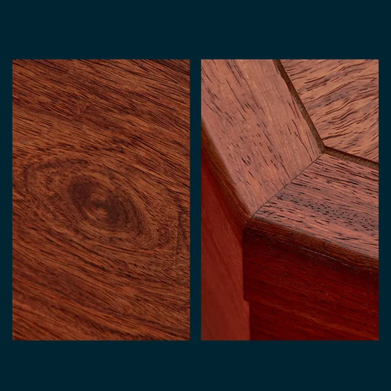 Mythstone Retro Handmade Floral Pattern Rosewood Jewelry Storage Box Lockable Wooden Gift Organizer Box - Image 15