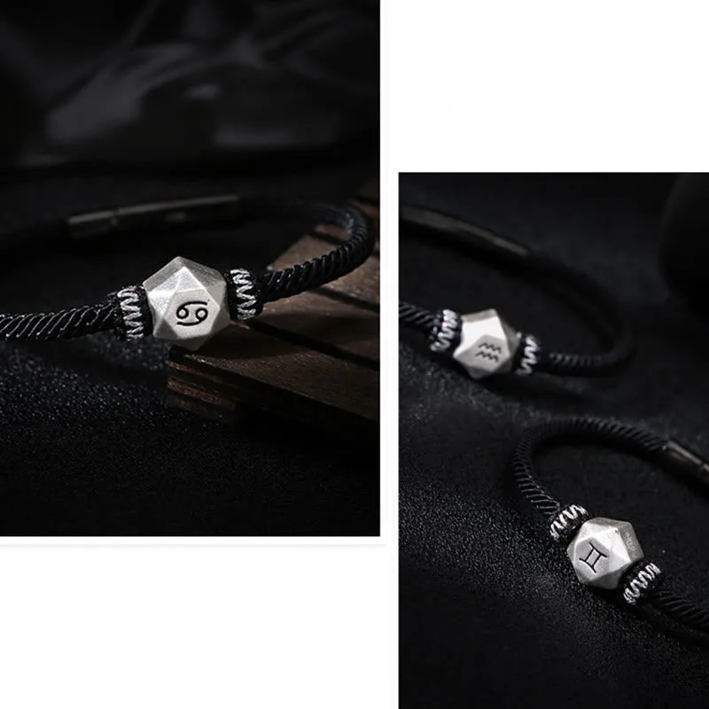 Mythstone 999 Sterling Silver 12 Constellations of the Zodiac Protection Handmade String Bracelet - Image 23