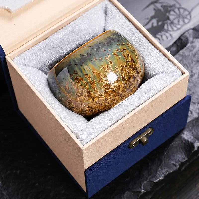 Mythstone Colorful Brown Ceramic Teacup Kung Fu Tea Cup Bowl - Image 8