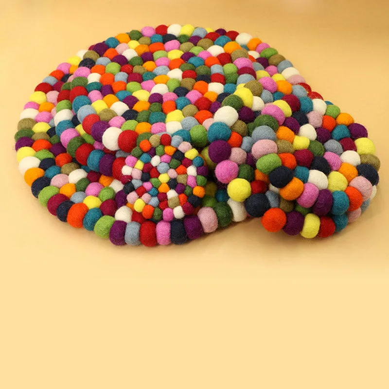 Mythstone Tibetan Singing Bowl Handcraft Felted Wool Cushion Decoration - Image 4