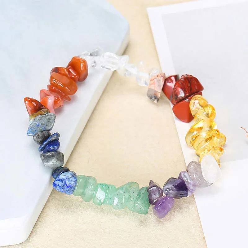 Natural Irregular Shape Crystal Stone Warmth Soothing Bracelet - Image 57