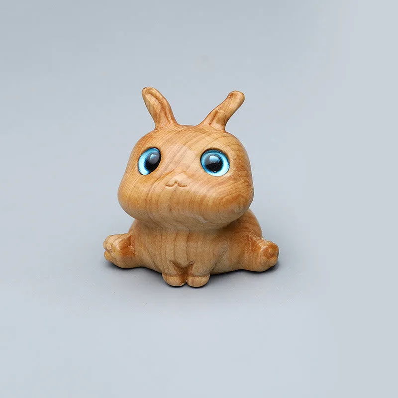 Mythstone Green Sandalwood Small Leaf Red Sandalwood Cute Cat Animals Soothing Peace Decorations - Image 49