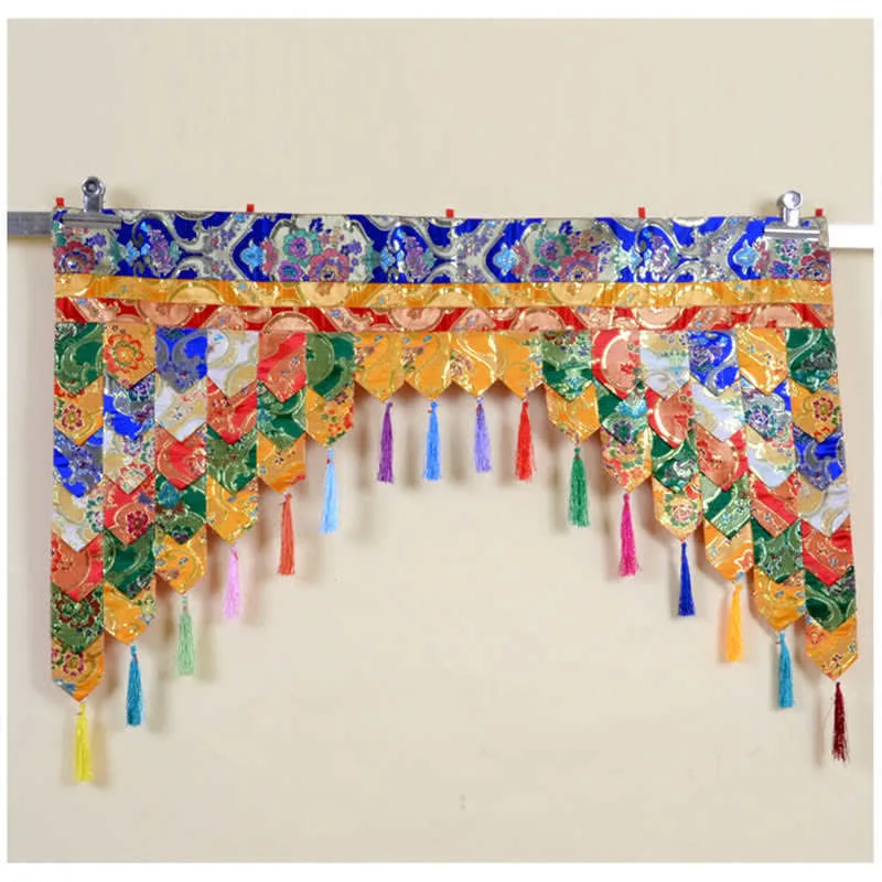 Mythstone Tibetan Five Colors Hanging Curtain Prayer Altar Healing Meditation Curtain - Image 5