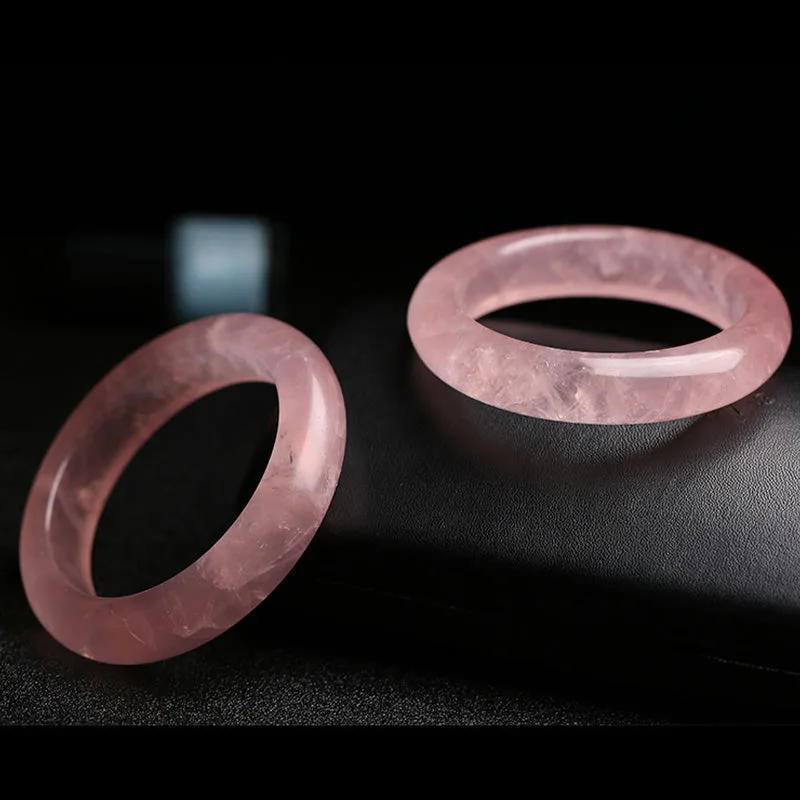 Mythstones Natural Rose Quartz Love Caring Bracelet Bangle - Image 7