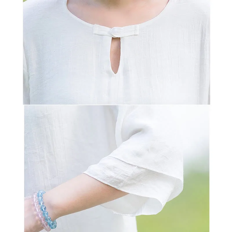 Tai Chi Meditation Prayer Zen Spiritual Morning Practice Clothing Women's Set - Image 4