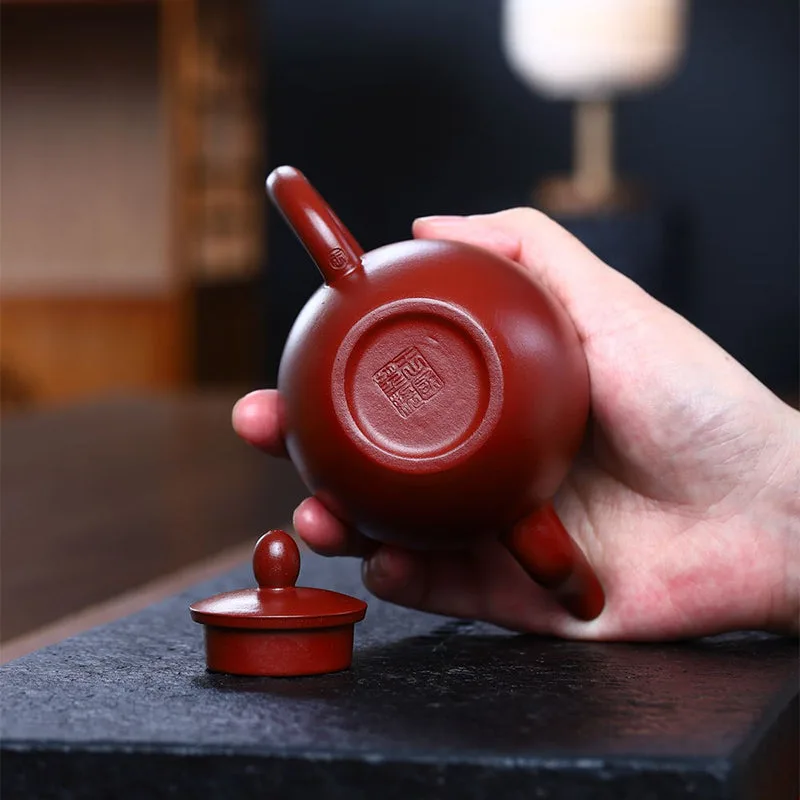 Mythstone Yixing Semi-handmade Brown Purple Clay Kung Fu Teapot 200ml - Image 7