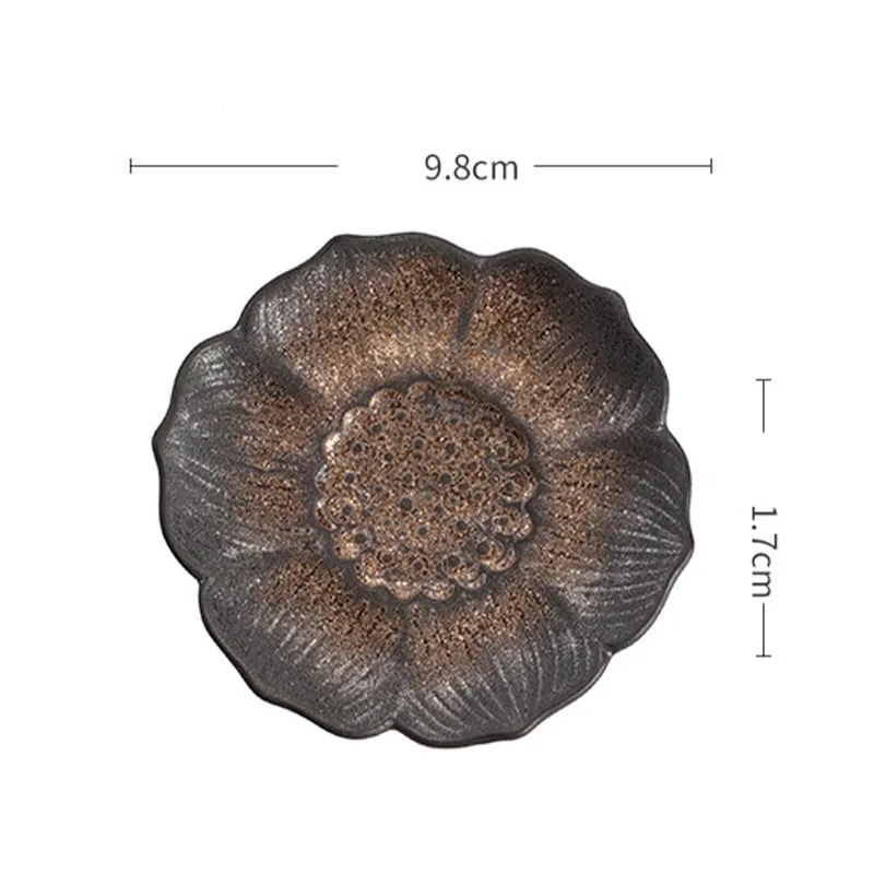 Mythstone Vintage Lotus Flower Ceramic Cup Mat Pad Tea Cup Coaster Kung Fu Tea Mat - Image 13