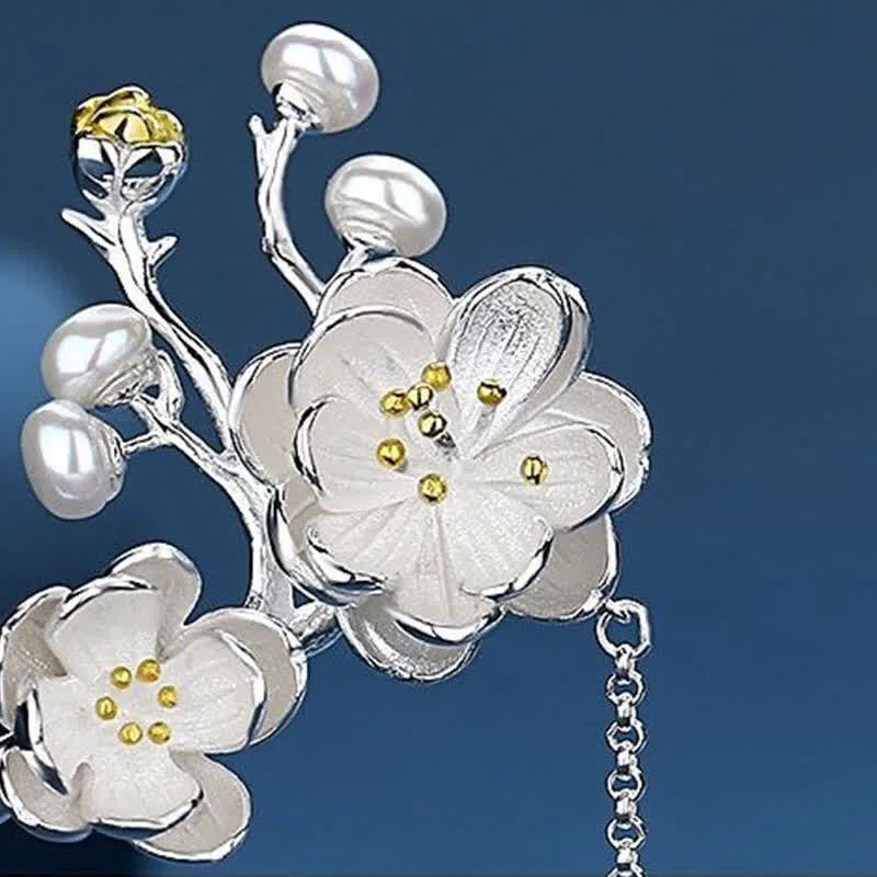 Mythstone Plum Blossom Butterfly Love Freedom Tassel Hairpin - Image 6