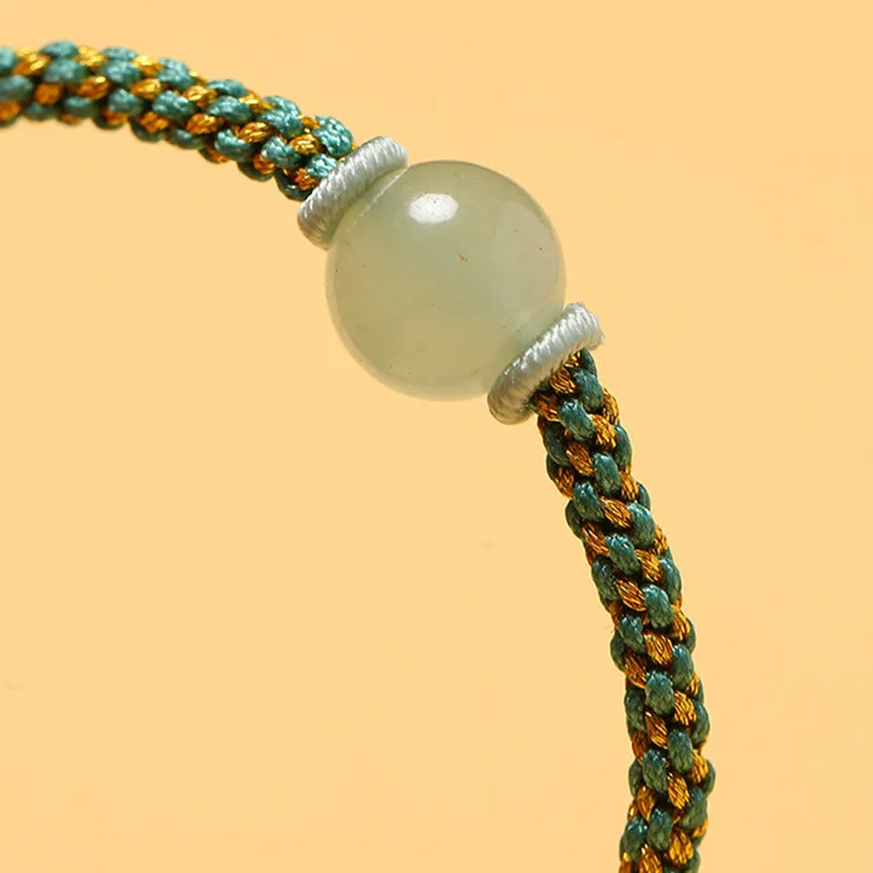 Mythstone Handmade Red Agate Amethyst Golden Rutilated Quartz Pink Crystal Bead Calm Braided Bracelet - Image 32