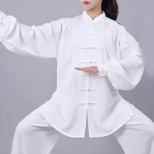 Mythstone Meditation Zen Prayer Spiritual Tai Chi Qigong Practice Unisex Embroidery Clothing Set