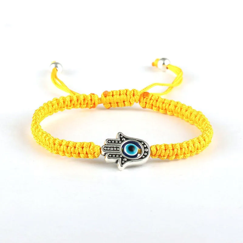 Mythstone Handmade Hamsa Symbol Protection Luck String Bracelet - Image 3