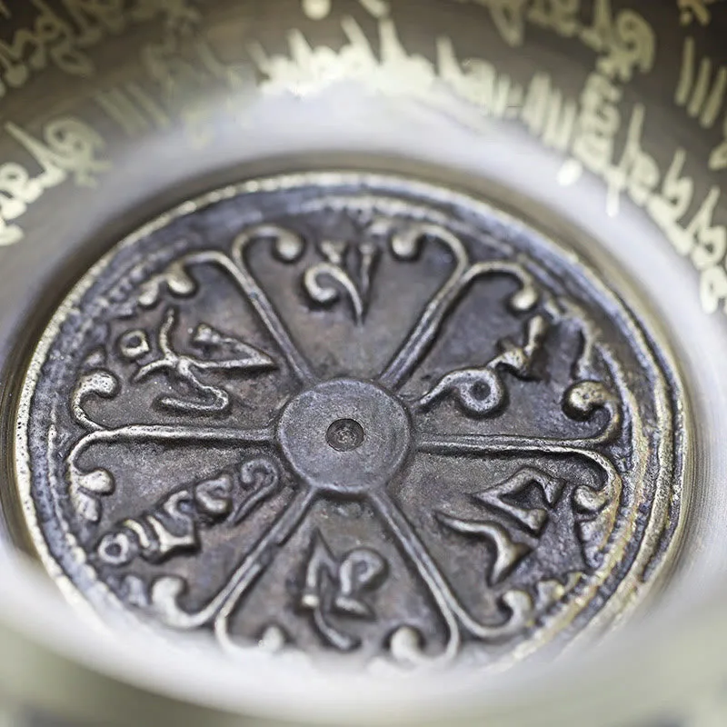 Mythstone Tibetan Meditation Sound Bowl Handcrafted for Healing and Mindfulness Singing Bowl Set - Image 5