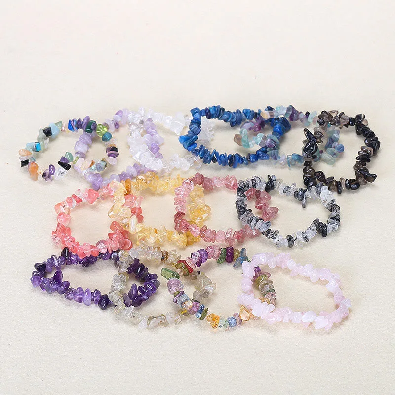 Natural Irregular Shape Crystal Stone Warmth Soothing Bracelet - Image 2
