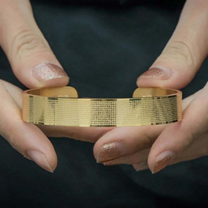 Mythstone Shurangama Mantra Engraving Titanium Steel Blessing Bracelet - Image 5