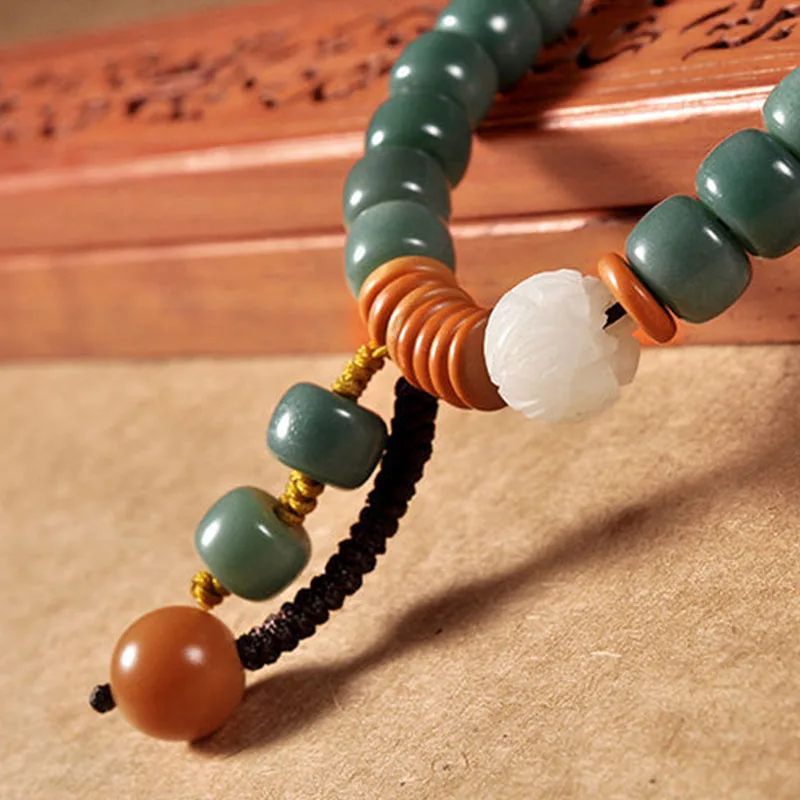 Mythstone Lotus Cyan Bodhi Seed Success Bracelet - Image 6